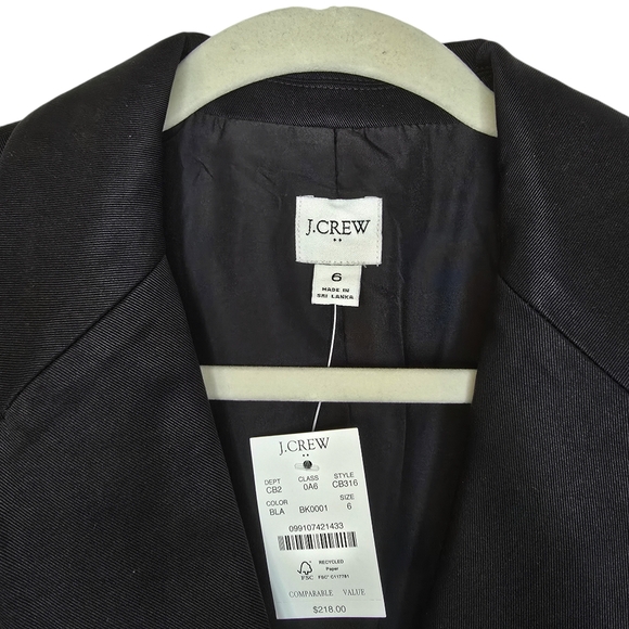 J. Crew Drapey Twill Double-Breasted Blazer - Picture 6 of 9